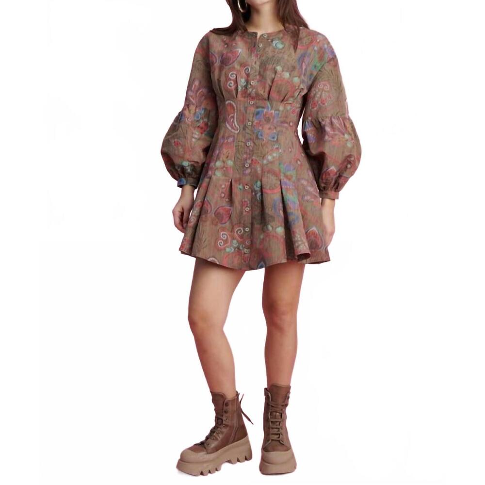 NEW SHUG bolanle mini dress in paisley multi